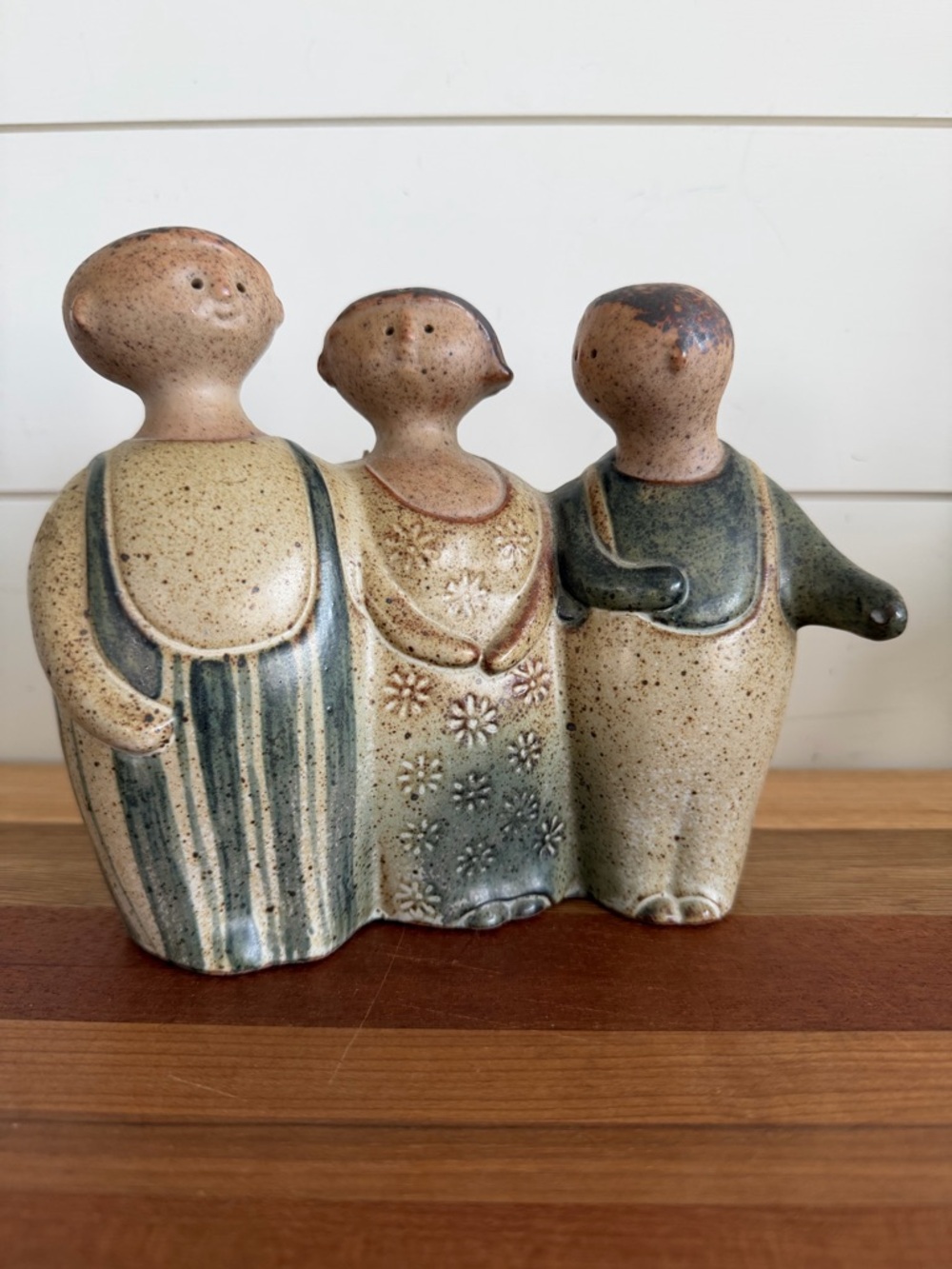 VTG UCTCI Japanese Stoneware Art Figurine Danish Family 1970s